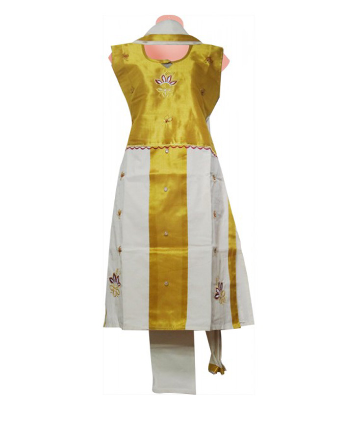 Gold Kasavu & Embroidery