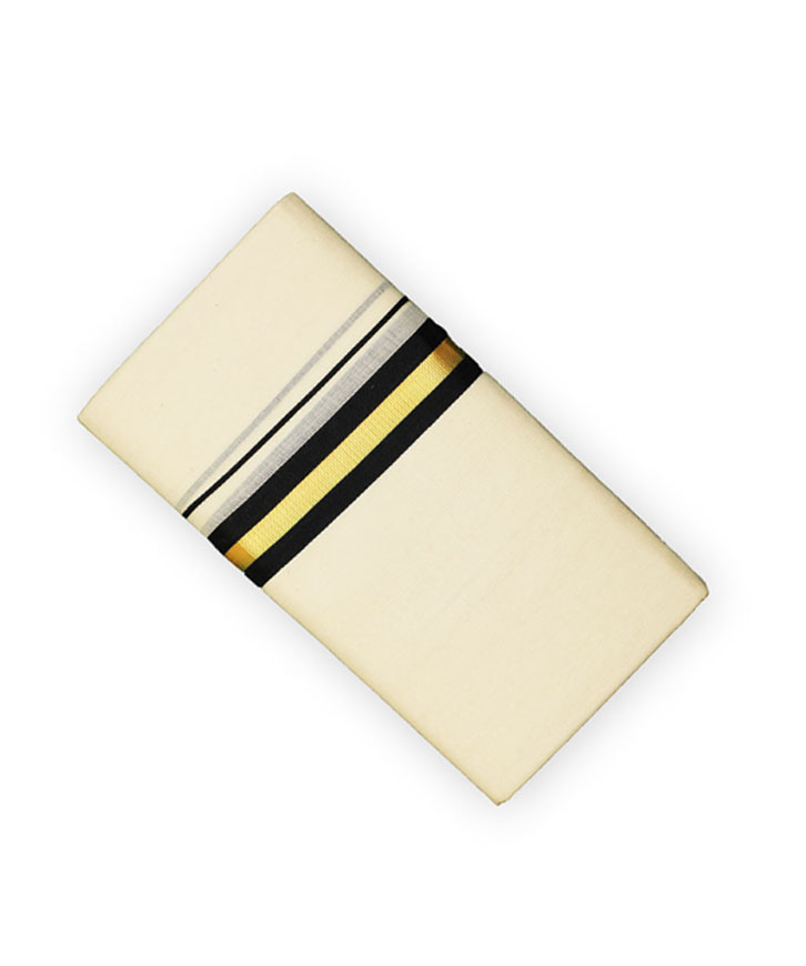 Double Mundu Black & Gold