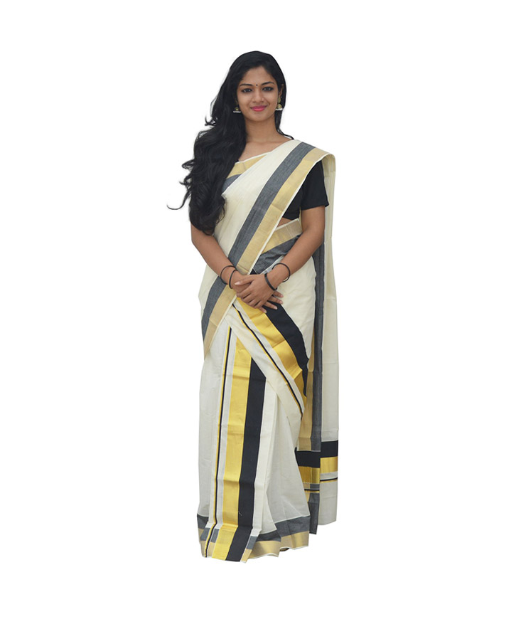 Set Mundu Black & Gold